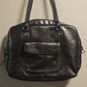 Bueno Black Leather Briefcase